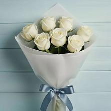 Букет 7 Белых роз Эдлесс Лав в Тищенском