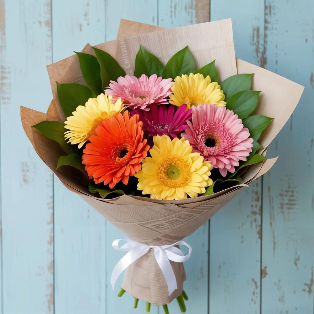 Букет цветов из: Герберы в Тищенском