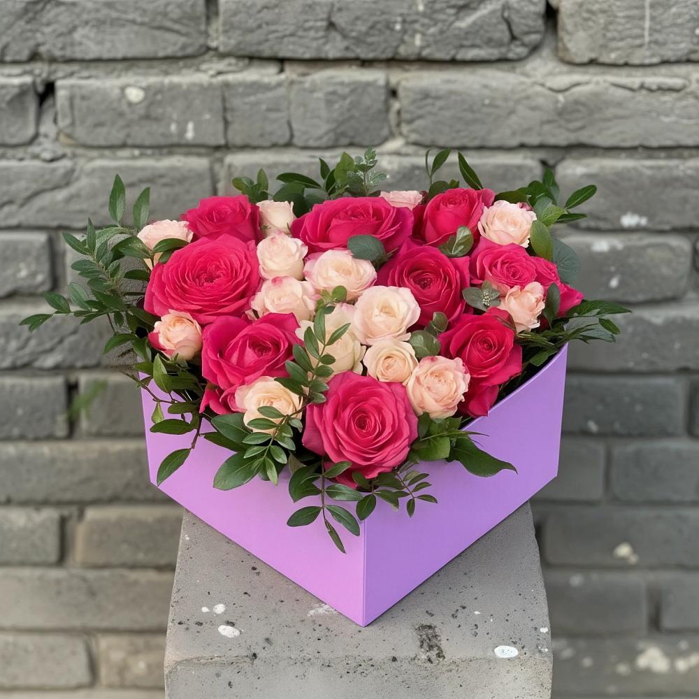 Цветочная композиция из Розы в коробке в Тищенском