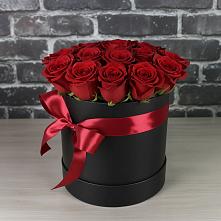 Цветочная композиция из Розы в шляпной коробке в Тищенском