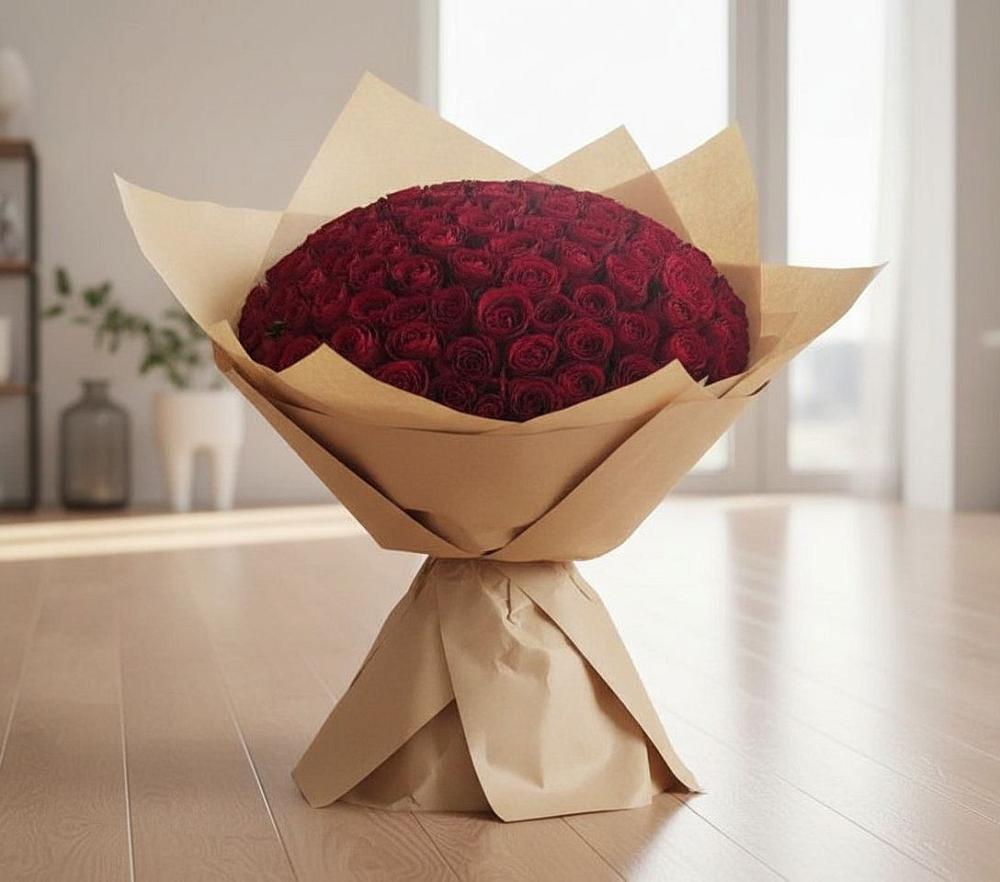 Букет 101 Красная роза в Тищенском