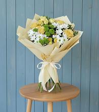 Букет цветов из:  Хризантемы и Розы в Тищенском