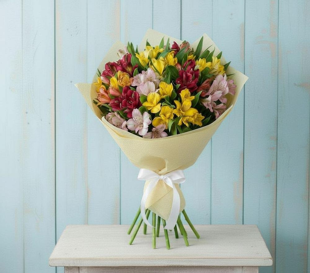 Букет цветов из: Альстромерии в Тищенском