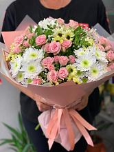 Букет цветов из:  Розы и Хризантемы в Тищенском