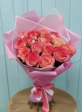 Букет 15 Розовых роз Равель в Тищенском